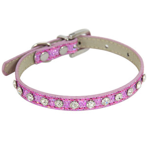 Hot Sale Super Shining Diamond Rhinestone Cat Collar Puppy Baby Dog Cat Collar Leather Strap Kitten Accessories Puppy Collar