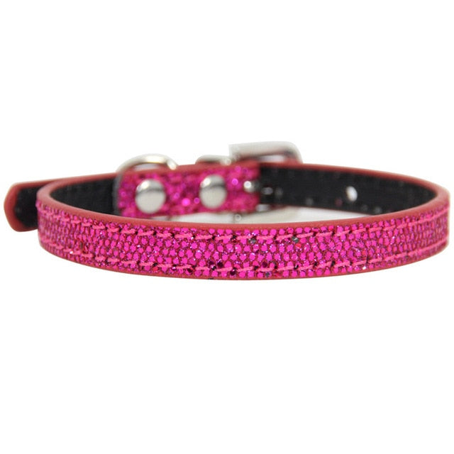 Hot Sale Super Shining Diamond Rhinestone Cat Collar Puppy Baby Dog Cat Collar Leather Strap Kitten Accessories Puppy Collar