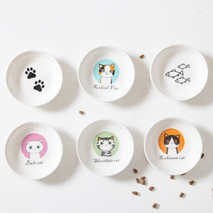 Creative Cute Cat Small Saucer Shape Mini Plate Ceramics Cartoon Dish Creative Snack Plate Chinchilla Squirrel Hedgehog Bowl