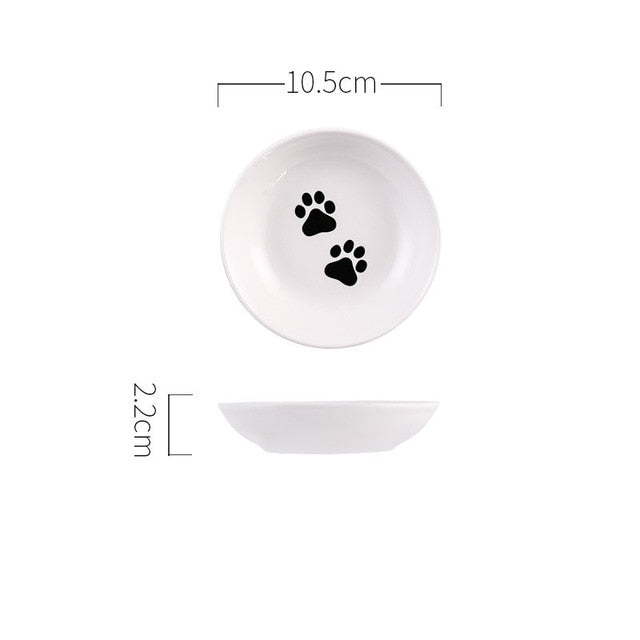 Creative Cute Cat Small Saucer Shape Mini Plate Ceramics Cartoon Dish Creative Snack Plate Chinchilla Squirrel Hedgehog Bowl