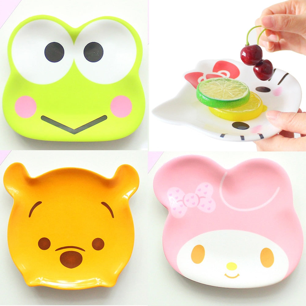 Mini Dish Frog Star Shape Cat Plate Tableware Miniatures Cup Plate Dish Or Snacks Fruit Sushi Plate Cute Cartoon Tableware