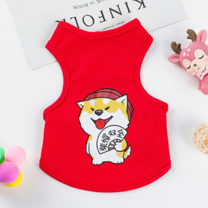 Pet Cat Clothes for Cats Summer Vest T Shirt Dog Cat Clothes Costume for Small Dogs Cartoon Vest for Puppy 35