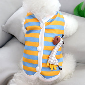 Summer Pet Casual Wear Puppy Dog Clothes Poodle Teddy Bichon Dog Cat Pomeranian Yorkshire Terrier Schnauzer Small Dogs Clothing