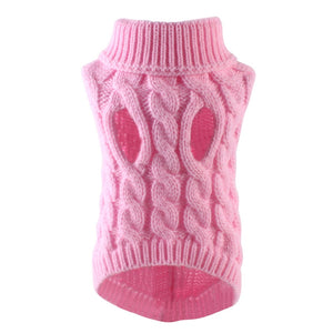 Pet Dog Cat Warm Sweater Clothing Winter Turtleneck Knitted Puppy Clothes Chihuahua Dogs Teddy French Bulldog Vest Clothes