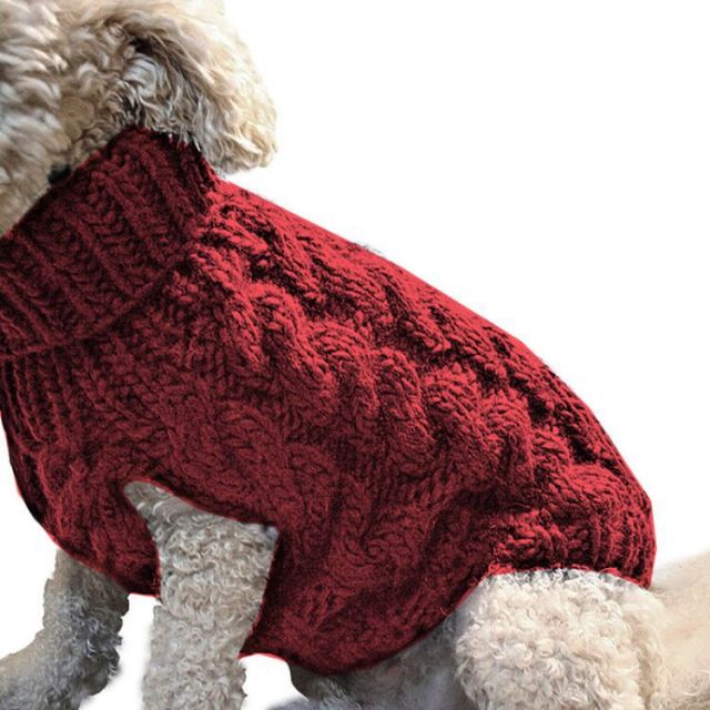 Pet Dog Cat Warm Sweater Clothing Winter Turtleneck Knitted Puppy Clothes Chihuahua Dogs Teddy French Bulldog Vest Clothes