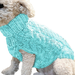 Pet Dog Cat Warm Sweater Clothing Winter Turtleneck Knitted Puppy Clothes Chihuahua Dogs Teddy French Bulldog Vest Clothes