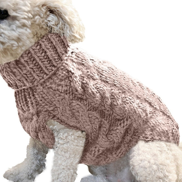 Pet Dog Cat Warm Sweater Clothing Winter Turtleneck Knitted Puppy Clothes Chihuahua Dogs Teddy French Bulldog Vest Clothes